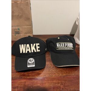 2-Wake Forest Demon Deacons Spell Out Sewn Letter Golf Baseball Cap Hat WFU New
